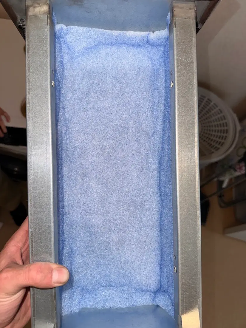 Nytt filter satt inn i aggregatet